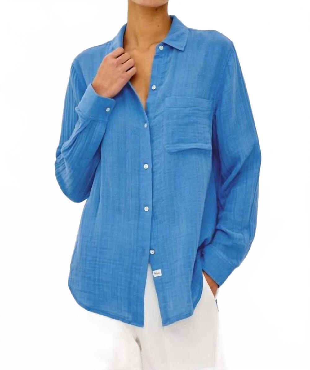 NEW RAILS ellis button down shirt in blue